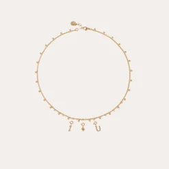 Gas Bijoux Coeur grelot pendant charms gold^ Colliers & Bracelets Lettres Découvrir