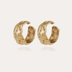 Gas Bijoux Compression hoop earrings gold^Femme Boucles D'oreilles|Boucles D'oreilles