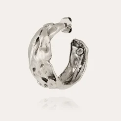 Gas Bijoux Compression hoop earrings silver^Femme Boucles D'oreilles|Boucles D'oreilles