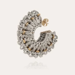 Gas Bijoux Crocus earrings raffia gold^Femme Boucles D'oreilles