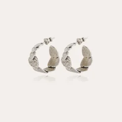Gas Bijoux Cuore hoop earrings small size silver^Femme Boucles D'oreilles|Bijoux Argentés