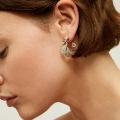 Gas Bijoux Cuore hoop earrings small size silver^Femme Boucles D'oreilles|Bijoux Argentés