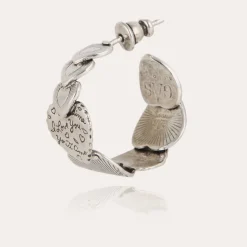 Gas Bijoux Cuore hoop earrings small size silver^Femme Boucles D'oreilles|Bijoux Argentés