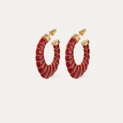 Gas Bijoux Cyclade earrings small size acetate gold -^Femme Boucles D'oreilles