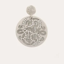 Gas Bijoux Diva strass earrings large size silver^Femme Boucles D'oreilles