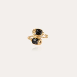 Gas Bijoux Duality Scaramouche enamel ring gold^Femme Bagues