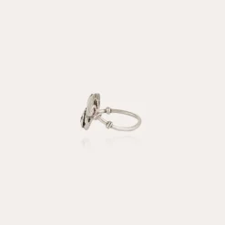 Gas Bijoux Duality Scaramouche ring silver^Femme Bagues