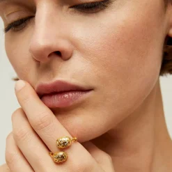 Gas Bijoux Duality Scaramouche ring gold - ia^Femme Bagues