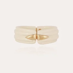 Gas Bijoux Ecume bracelet acetate gold - Ivory^Femme Bracelets