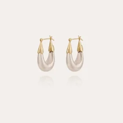 Gas Bijoux Ecume earrings small size bicolor^Femme Boucles D'oreilles