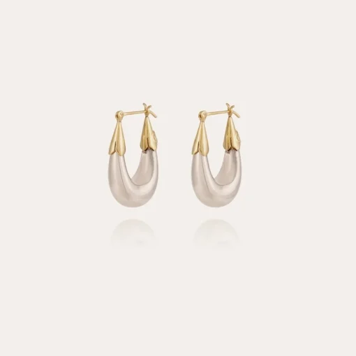Gas Bijoux Ecume earrings small size bicolor^Femme Boucles D'oreilles