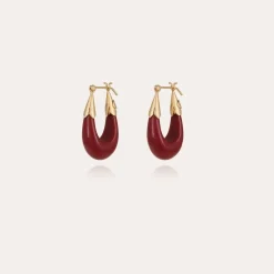 Gas Bijoux Ecume earrings small size acetate gold -^Femme Boucles D'oreilles|Boucles D'oreilles