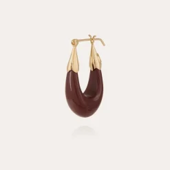 Gas Bijoux Ecume earrings small size acetate gold - Purple^Femme Boucles D'oreilles|Boucles D'oreilles