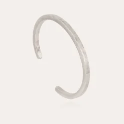 Gas Bijoux Eliot hammered bracelet large size silver^Homme Bracelets Homme|Joncs Homme