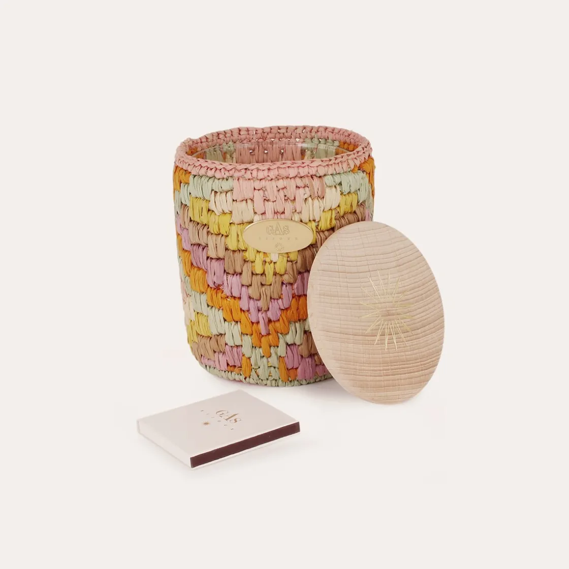 Gas Bijoux Ensoleille Moi candle raffia^ Bougies Raphia Ensoleille Moi