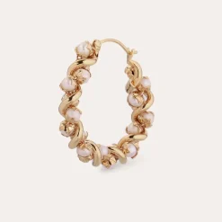 Gas Bijoux Eurydice earrings small size gold - Cultured Pearl^Femme Boucles D'oreilles