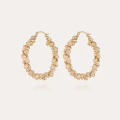 Gas Bijoux Eurydice hoop earrings medium size gold -^Femme Boucles D'oreilles