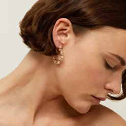 Gas Bijoux Eurydice hoop earrings small size gold -^Femme Boucles D'oreilles