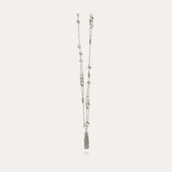 Gas Bijoux Filou long necklace silver^Femme Sautoirs
