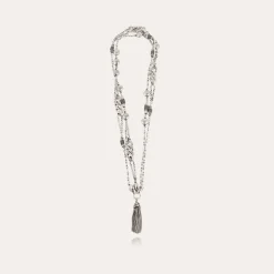 Gas Bijoux Filou long necklace silver^Femme Sautoirs