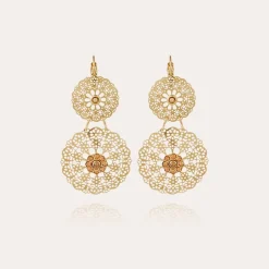 Gas Bijoux Flocon Double earrings mini gold^Femme Boucles D'oreilles