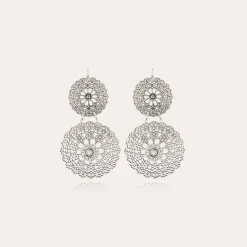 Gas Bijoux Flocon Double earrings mini silver^Femme Boucles D'oreilles