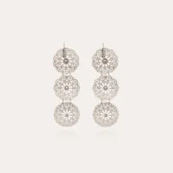 Gas Bijoux Flocon Triple earrings mini silver^Femme Boucles D'oreilles