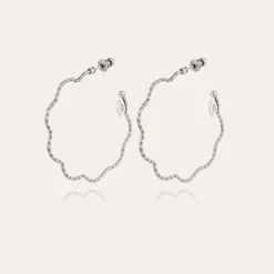Gas Bijoux Florette hoop earrings small size silver^Femme Boucles D'oreilles|Bijoux Argentés