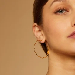 Gas Bijoux Florette hoop earrings small size gold^Femme Boucles D'oreilles|Bijoux Dorés