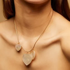 Gas Bijoux Gilot necklace large size gold - White Mother-of-pearl^Femme Colliers