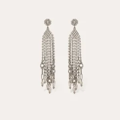 Gas Bijoux Grace strass earrings silver^Femme Boucles D'oreilles