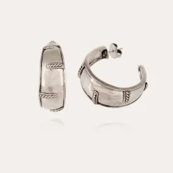 Gas Bijoux Idra hoop earrings silver^Femme Boucles D'oreilles