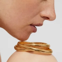 Gas Bijoux Infinity three rows bracelet small size gold^Femme Bracelets|Bijoux Dorés