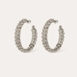 Gas Bijoux Izilda strass earrings silver^Femme Boucles D'oreilles|Boucles D'oreilles