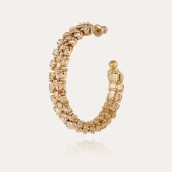Gas Bijoux Izilda strass hoop earrings gold^Femme Boucles D'oreilles|Boucles D'oreilles