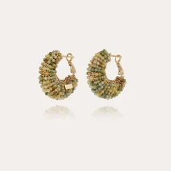 Gas Bijoux Izzia earrings small size gold - Gemstones^Femme Boucles D'oreilles