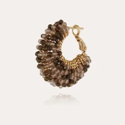 Gas Bijoux Izzia earrings small size gold - Hematite &^Femme Boucles D'oreilles