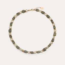 Gas Bijoux Jamie necklace gold - White Mother-of-pearl^Homme Colliers & Pendentifs Homme