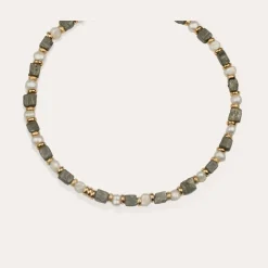 Gas Bijoux Jamie necklace gold - White Mother-of-pearl^Homme Colliers & Pendentifs Homme