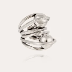 Gas Bijoux Jupiter double ring silver^Femme Bagues