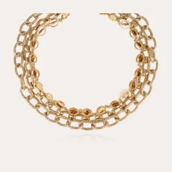 Gas Bijoux Kamae 3 rows necklace gold^Femme Colliers