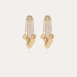 Gas Bijoux Kate strass earrings gold^Femme Boucles D'oreilles