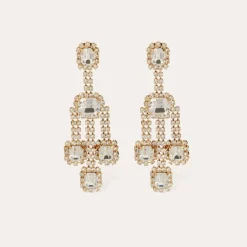 Gas Bijoux Leonore strass earrings gold^Femme Boucles D'oreilles|Boucles D'oreilles