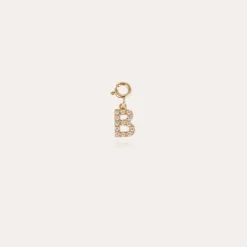 Gas Bijoux Letter B pendant charms strass gold^ Colliers & Bracelets Lettres Découvrir
