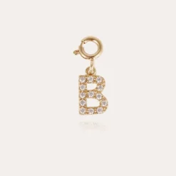 Gas Bijoux Letter B pendant charms strass gold^ Colliers & Bracelets Lettres Découvrir