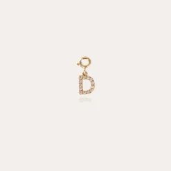 Gas Bijoux Letter D pendant charms strass gold^ Colliers & Bracelets Lettres Découvrir