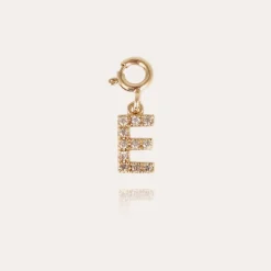 Gas Bijoux Letter E pendant charms strass gold^ Colliers & Bracelets Lettres Découvrir