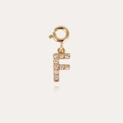 Gas Bijoux Letter F pendant ccharms strass gold^ Colliers & Bracelets Lettres Découvrir