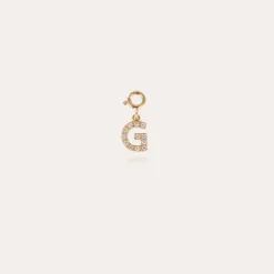 Gas Bijoux Letter G pendant charms strass gold^ Colliers & Bracelets Lettres Découvrir
