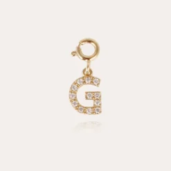 Gas Bijoux Letter G pendant charms strass gold^ Colliers & Bracelets Lettres Découvrir